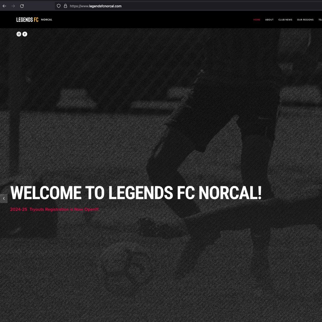 Tryout opens soon. Register on our website: legendsfcnorcal.com