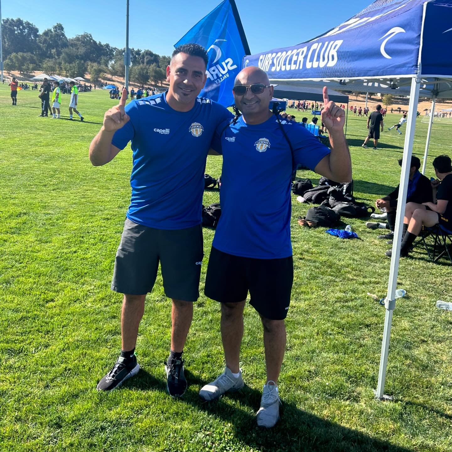 Our LEGENDS FC NORCAL Director with U19 head coach at this weekend&rsquo;s SURF CHAMPIONS CUP ⚽️