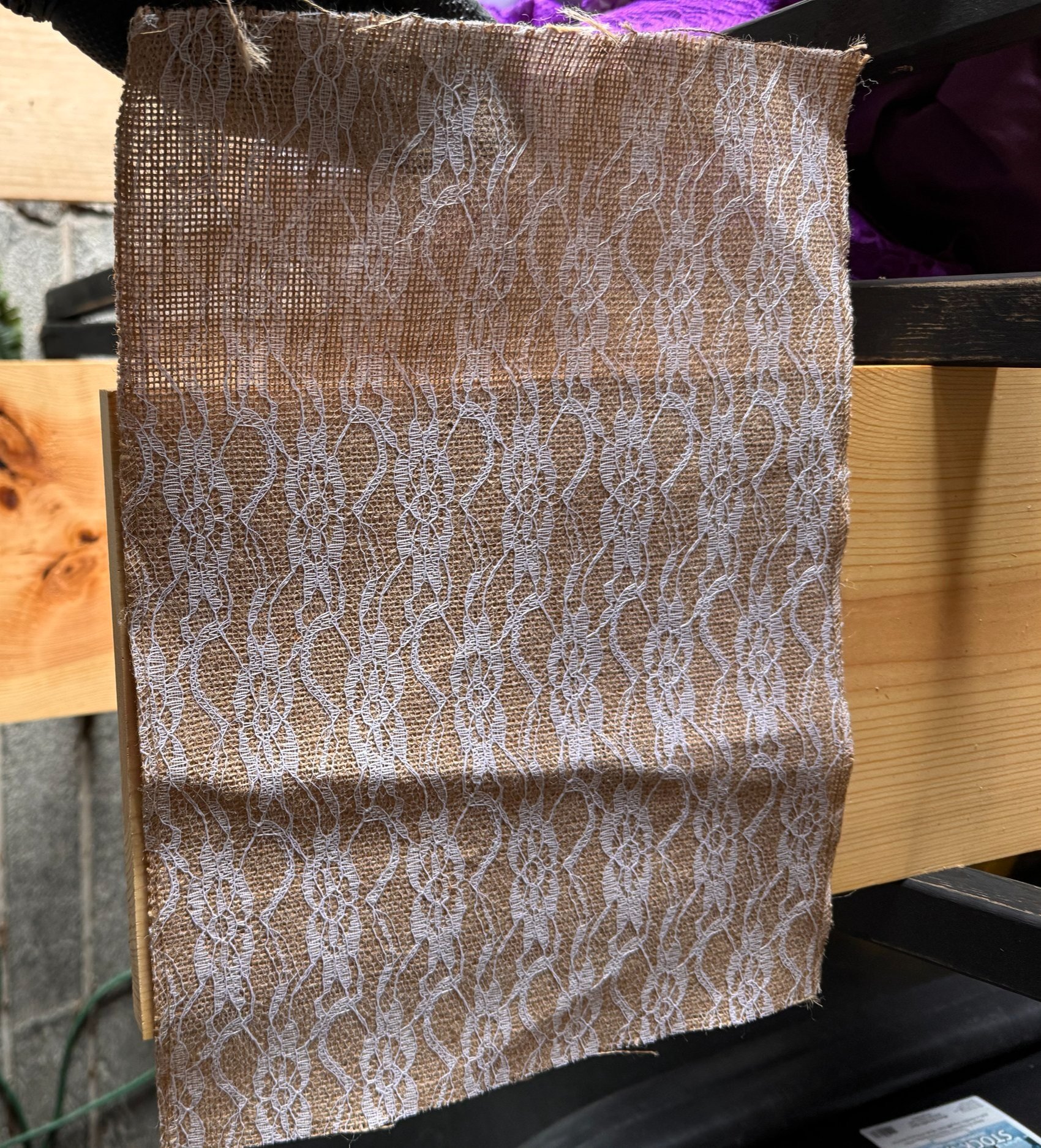 burlap and lace placemats - 140 available