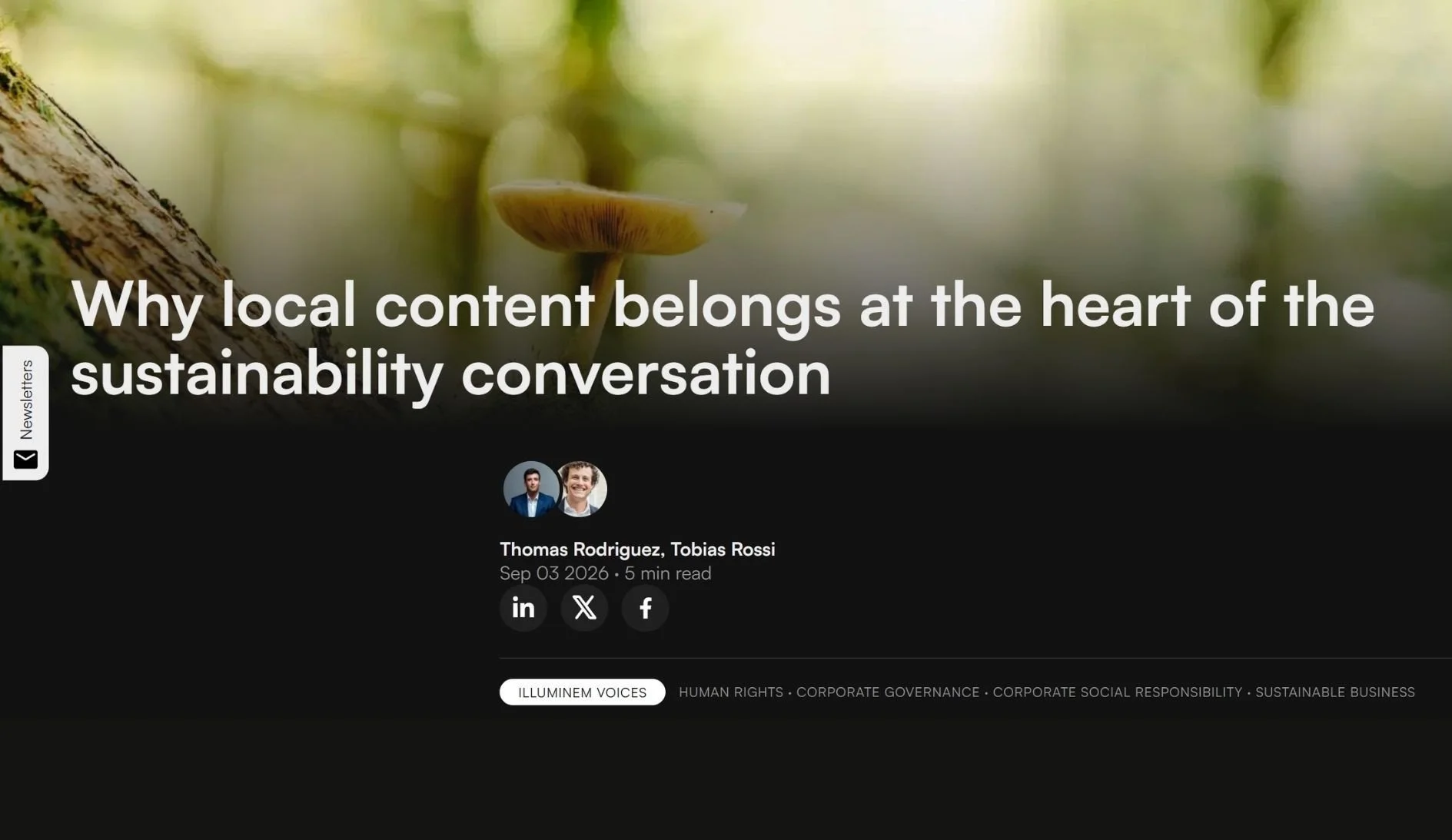 Why local content belongs at the heart of the sustainability conversation