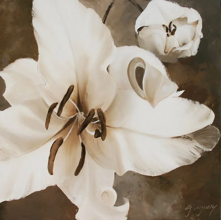 Lys - 2008 Acrylique sur toile - 100 x 100 cm - Collection privée 