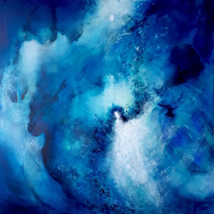 Flamme aquatique - 2021
Technique mixte sur toile - 100 x 100 cm