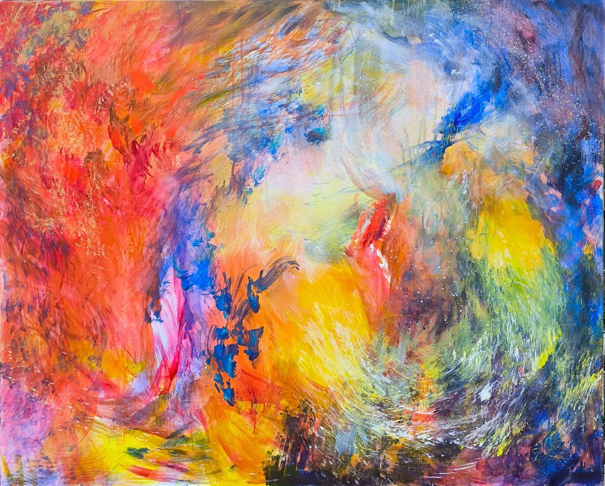 Hors de la caverne - 2025 - Acrylique sur toile - 130 x 160 cm
