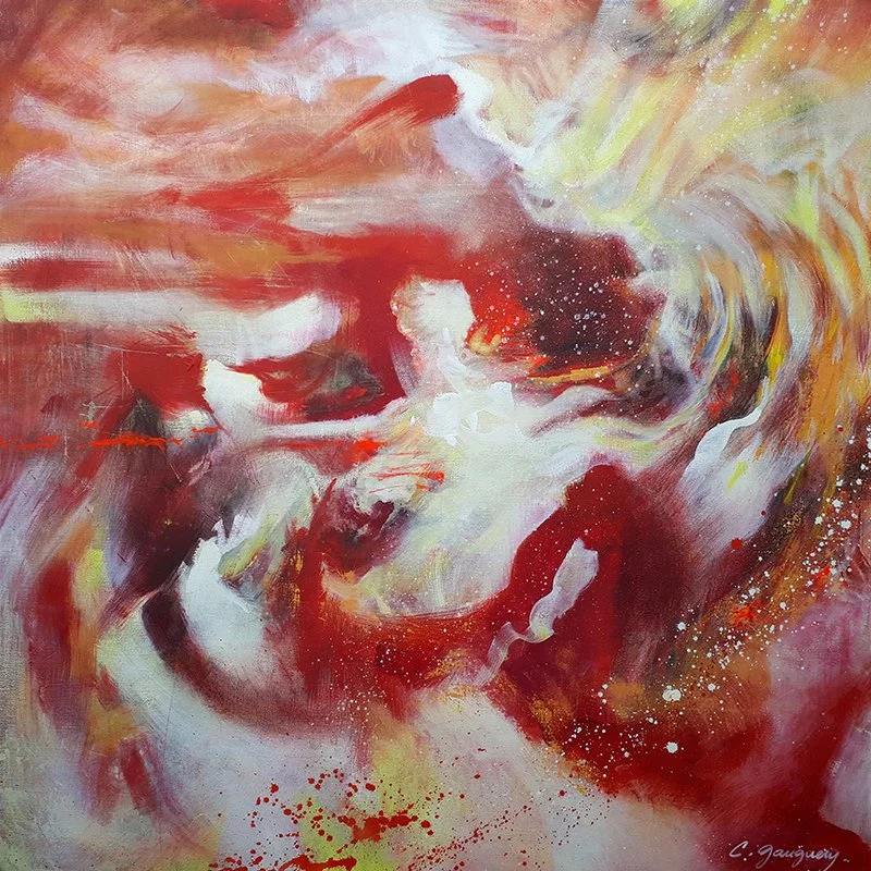 Bataille rouge - 2022
Technique mixte sur toile - 100 x 100 cm
Collection privée