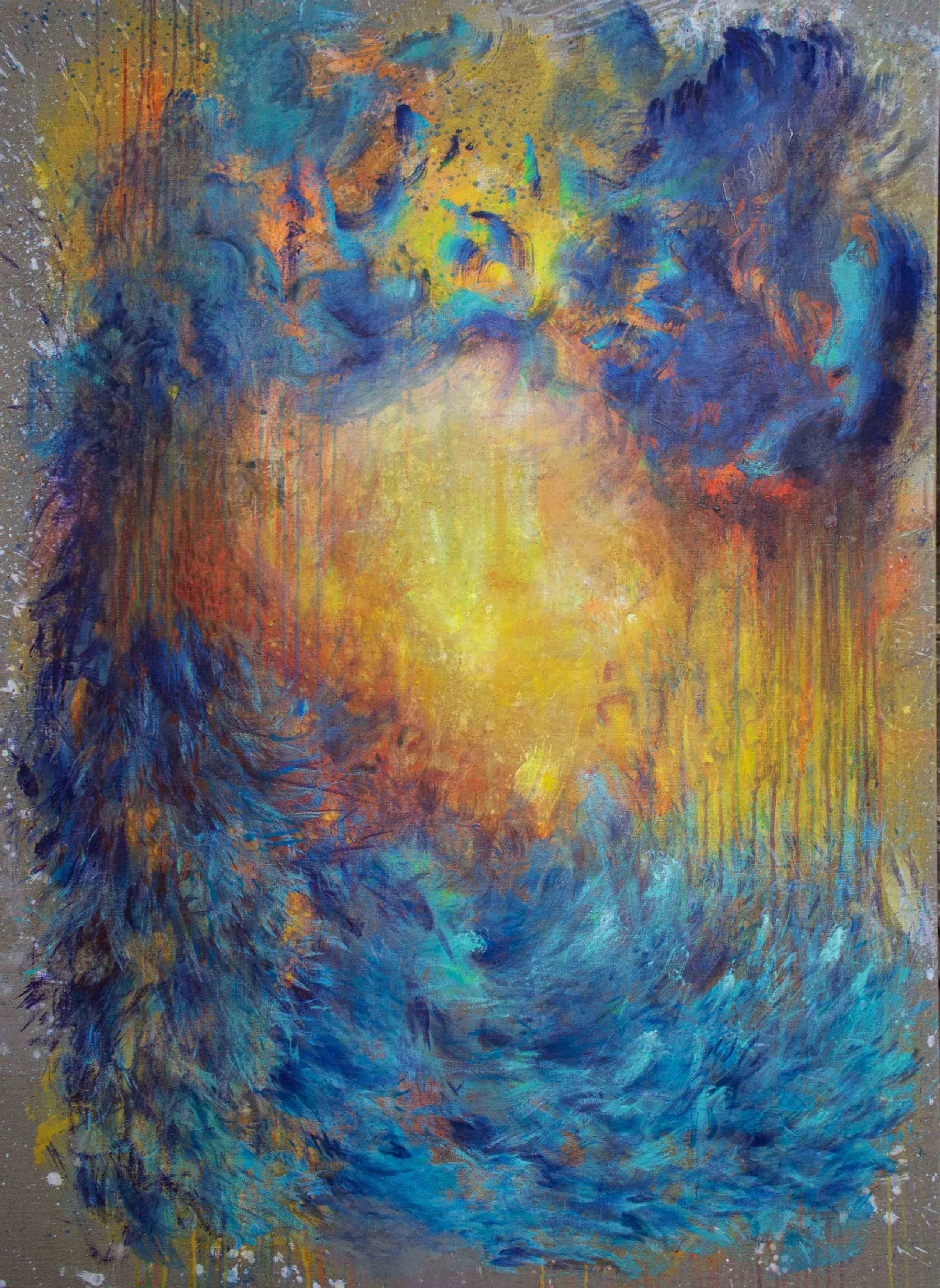 Sublimation -
2025 - 
Technique mixte sur lin brut -
164 x 114 cm 