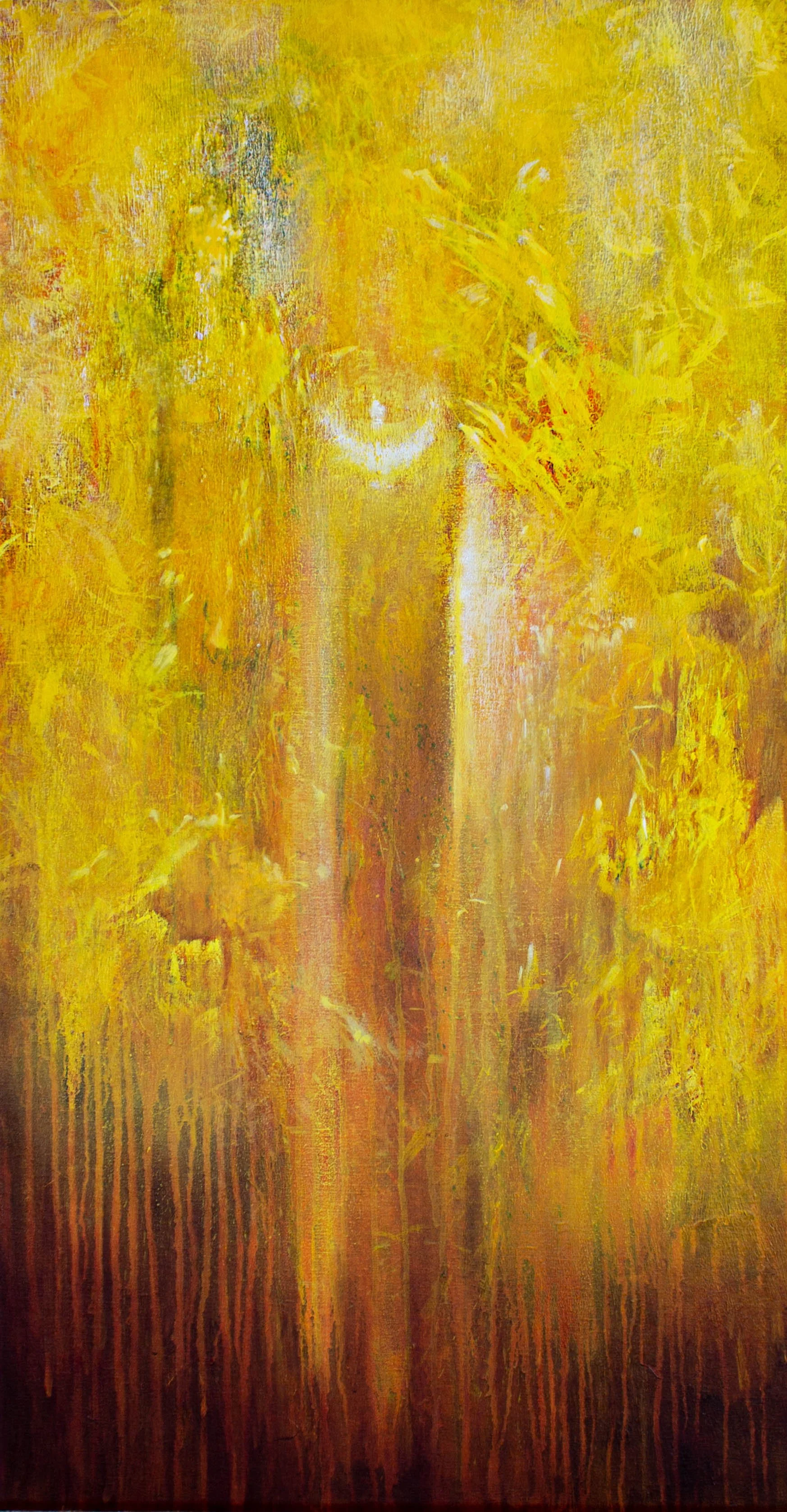 Pilier de lumière - 2024 - Technique mixte sur toile - 120 x 60 cm