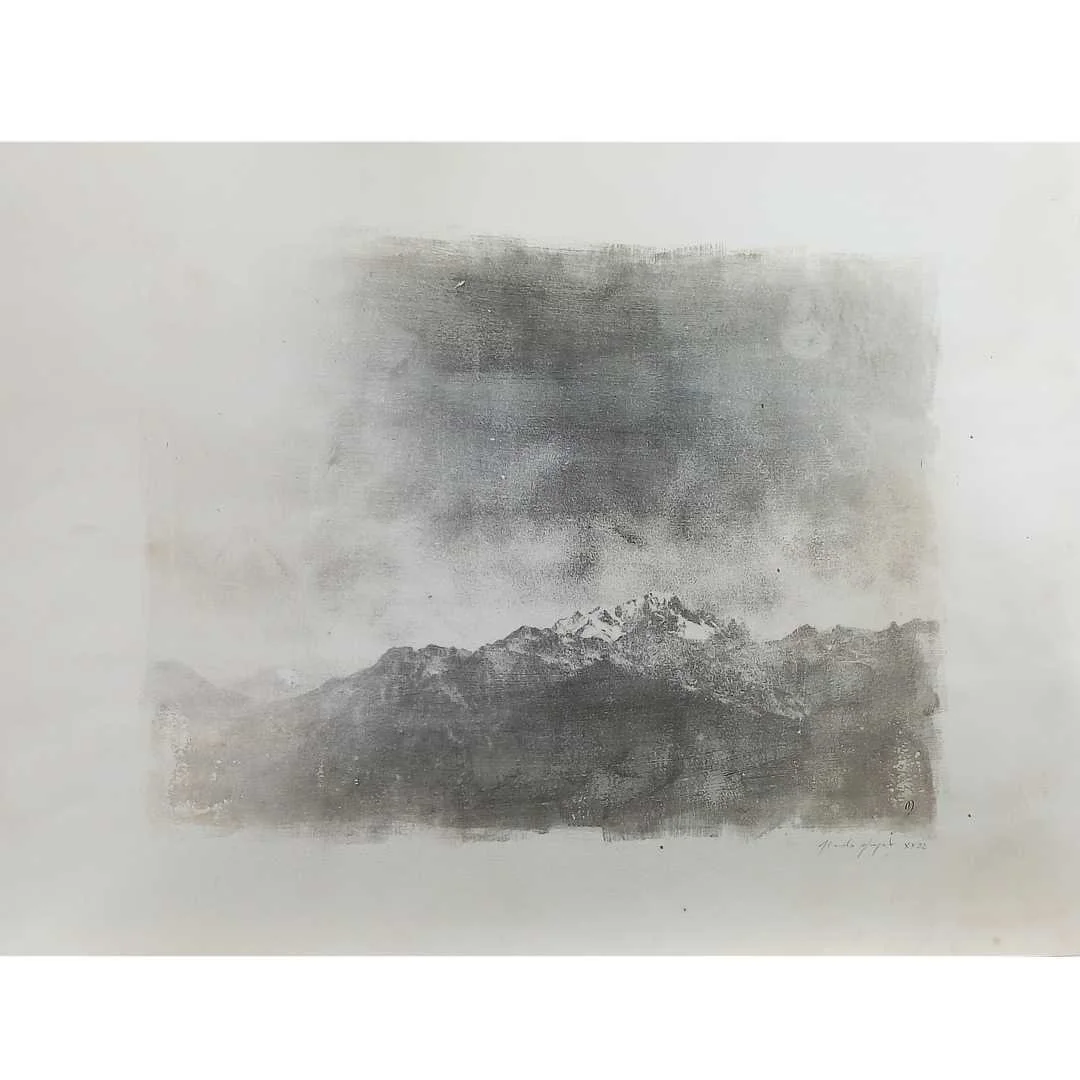 Mont Blanc - Etude format Raisin (65x50cm)