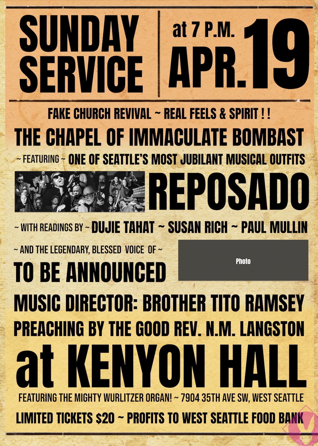 SUNDAY SERVICE - At the Chapel of Immaculate Bombast