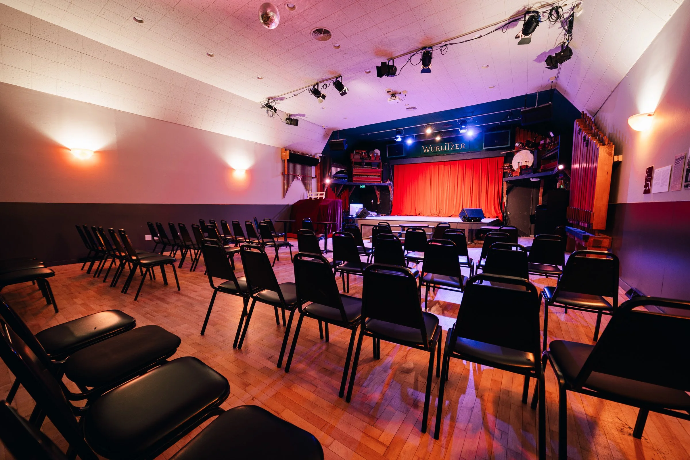 Kenyon Hall seating arrangement for performance