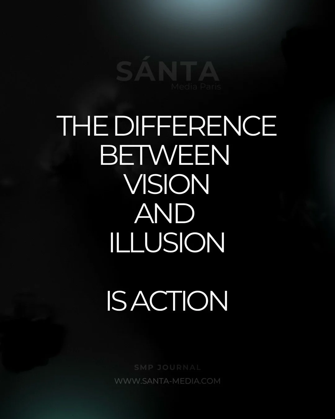 Vision is easy. It asks nothing of you.
Illusion is easier, it lets you feel progress without doing anything.
Action is where it gets uncomfortable.
That&rsquo;s also where it becomes real.
Your vision means nothing without action.

#smpjournal #mind