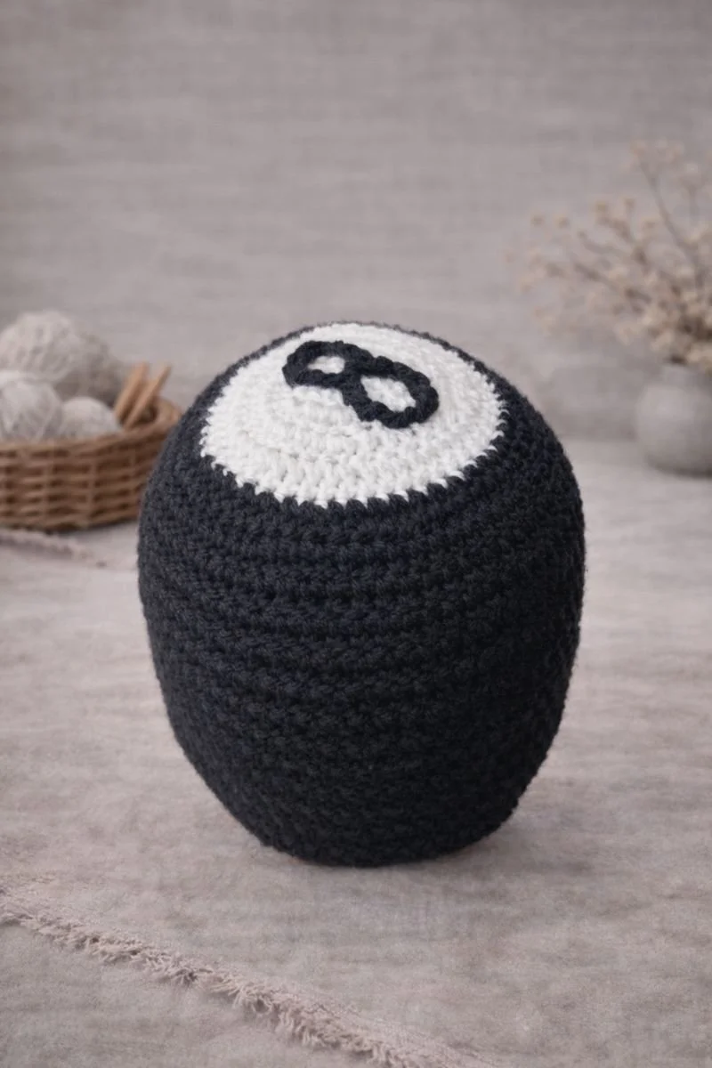 Handmade 8-Ball Crochet Beanie