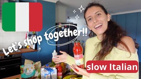 Grocery shopping in slow Italian - fare la spesa 🛒