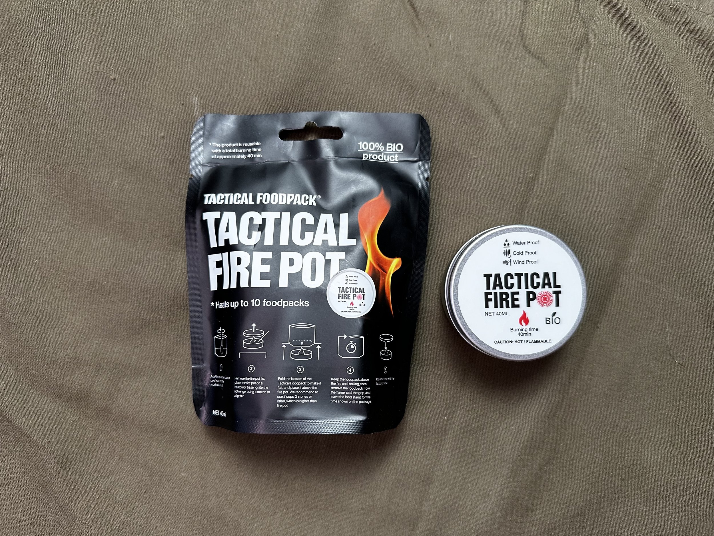 Tactical Fire Pot, lattina combustibile