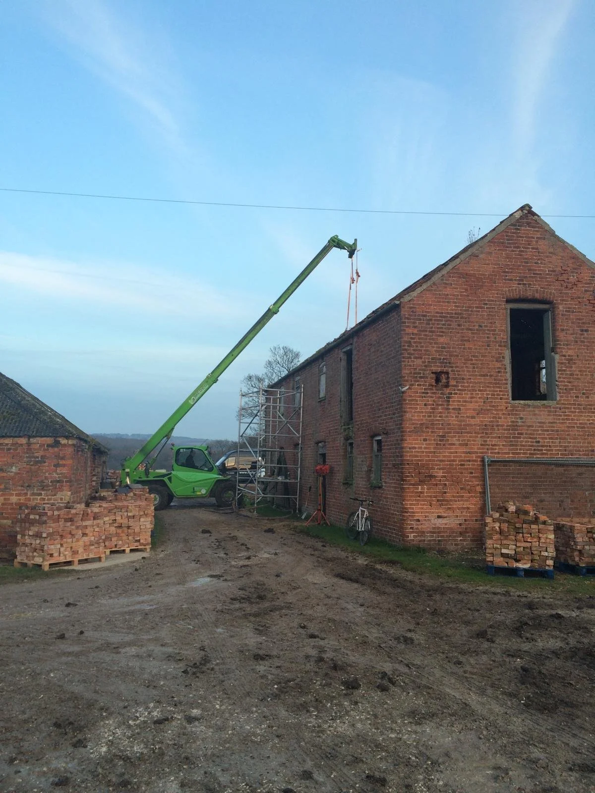 Clayfield Farm - Farm Buildings before restoration