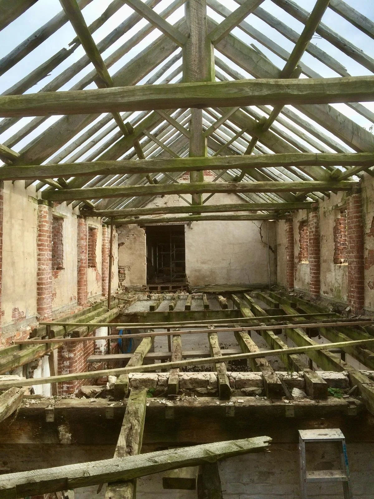 The Barn interior before building works