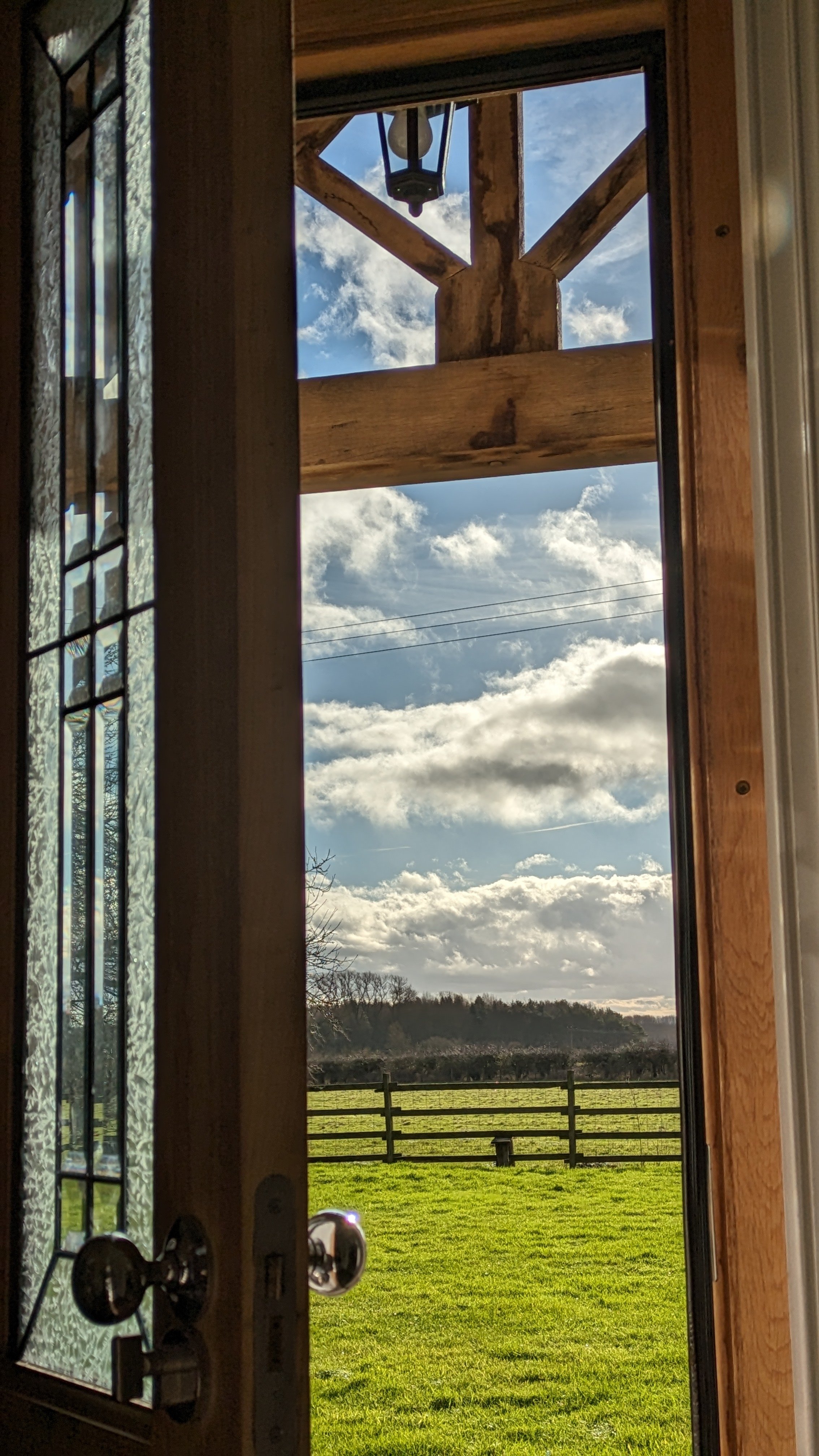 Clayfield Farmhouse view from the front door of the surrounding fields