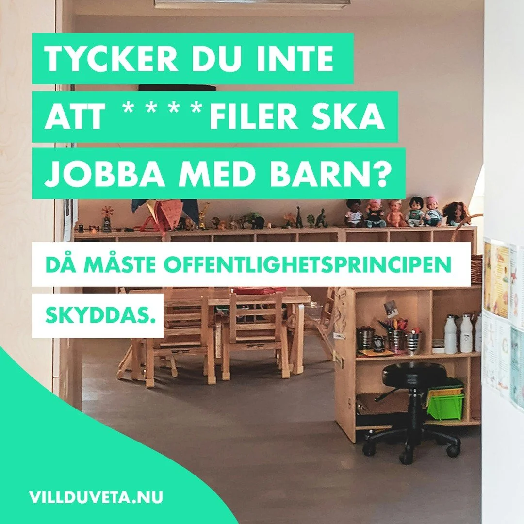 Vem jobbar med ditt barn? #villduveta #offentlighetsprincipen