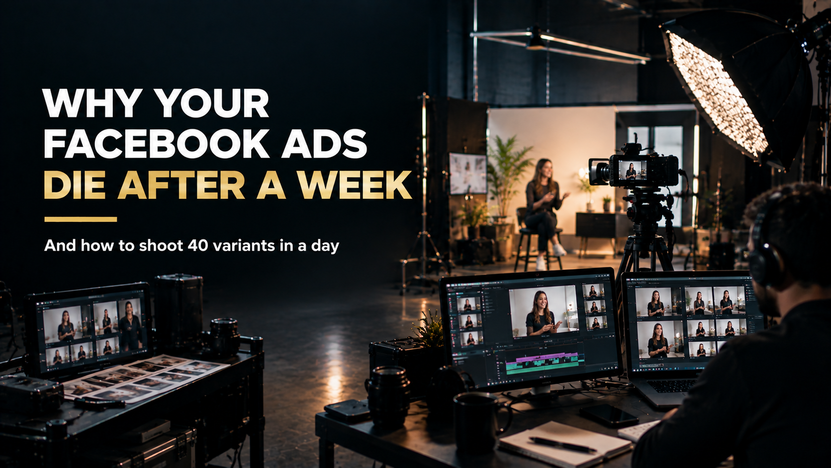 Why Your Facebook Ads Die After a Week (And How to Shoot 40 Variants in a Day)