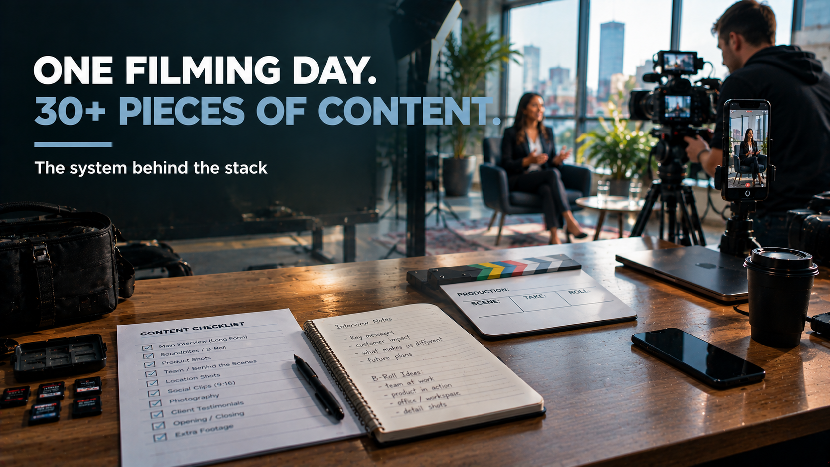 One Filming Day, 30+ Content Pieces.