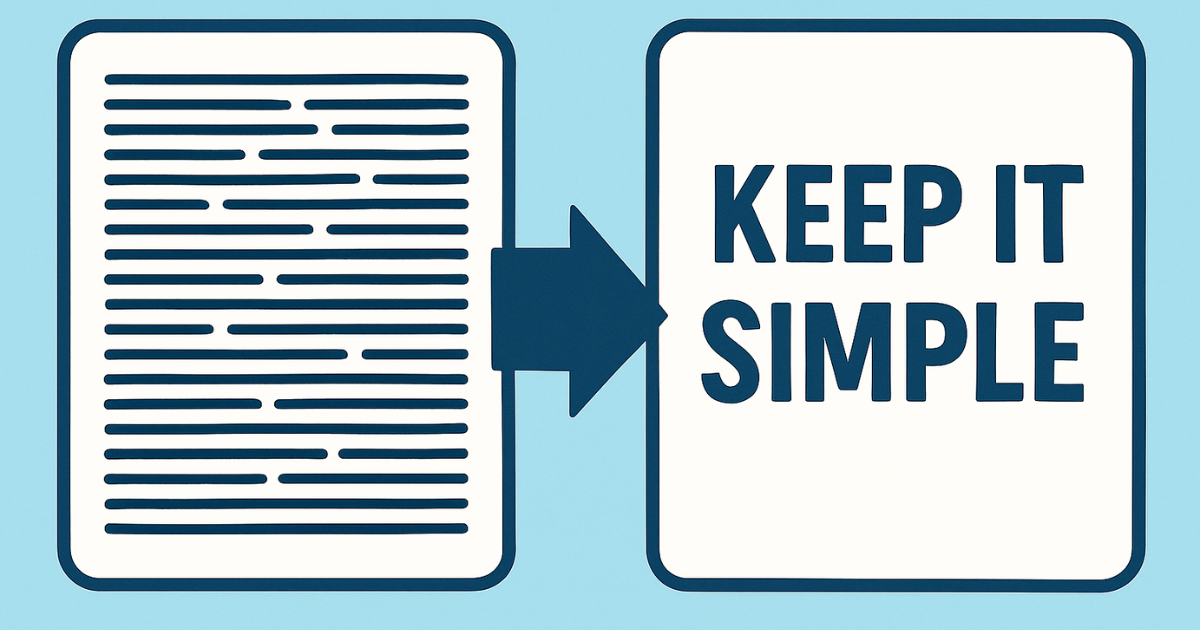 learn to always keep it simple