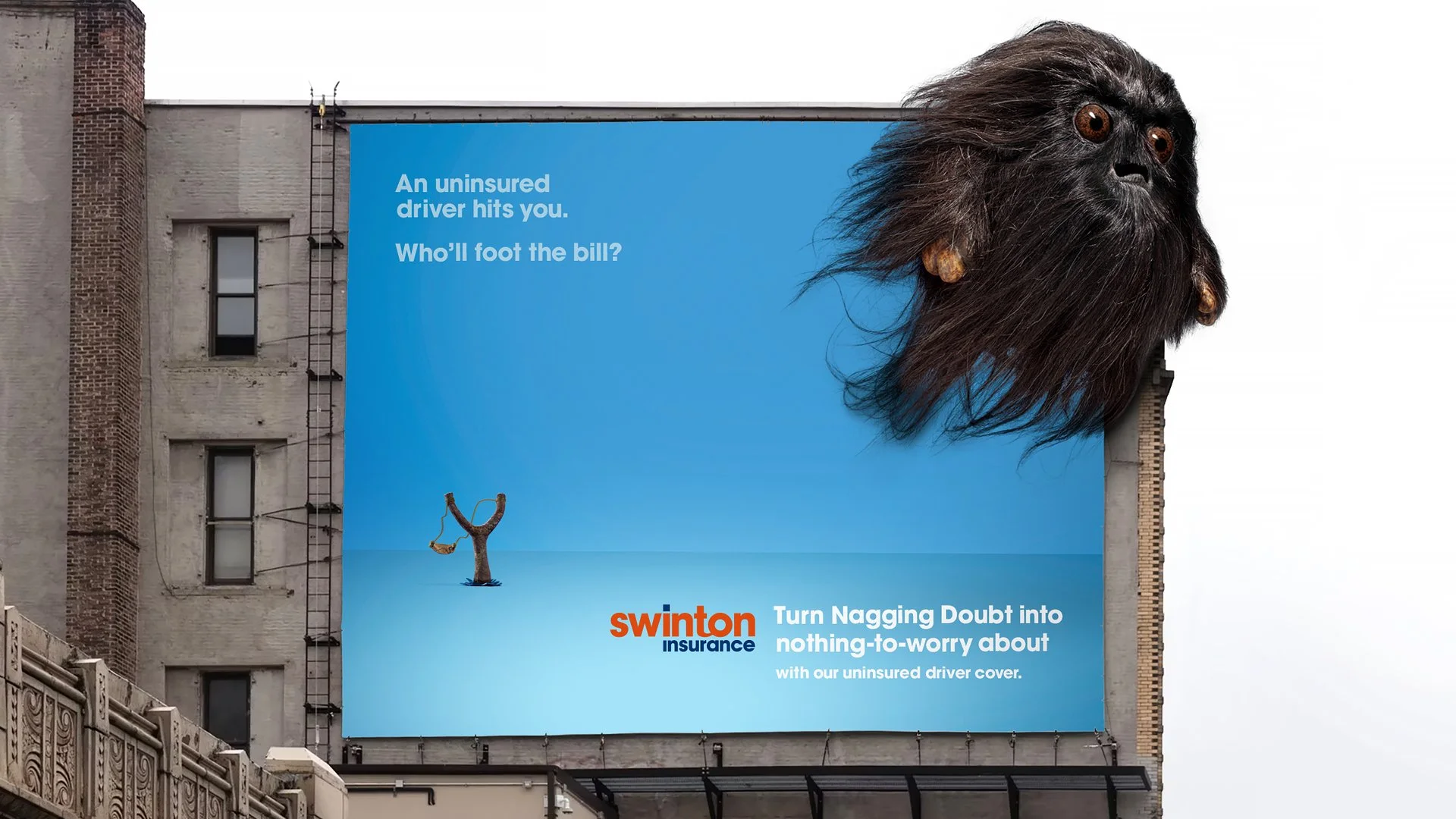 Special Build poster OOH out of home advert solving insurance cover worries.