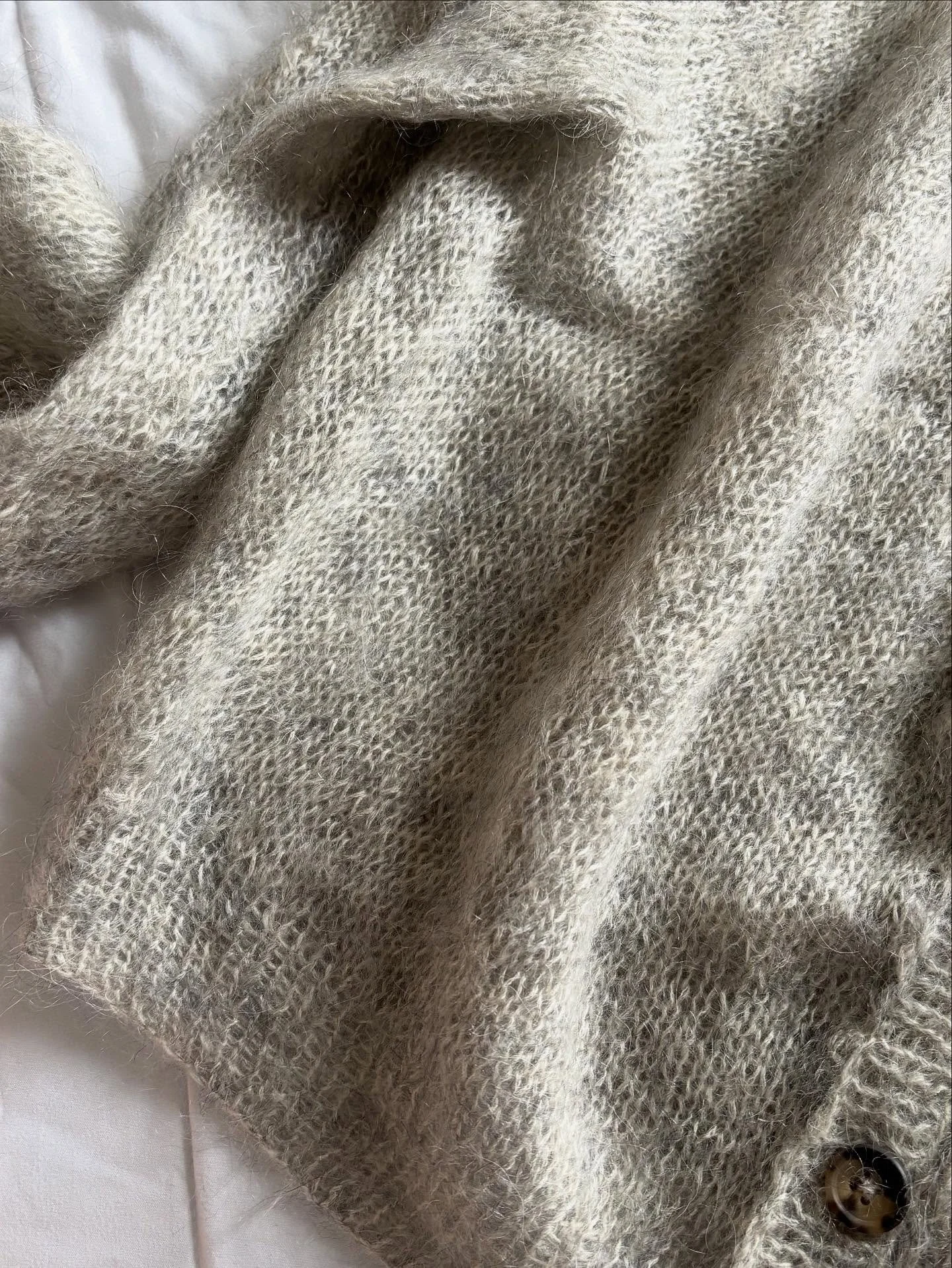 lovely mohair cardigan I knitted