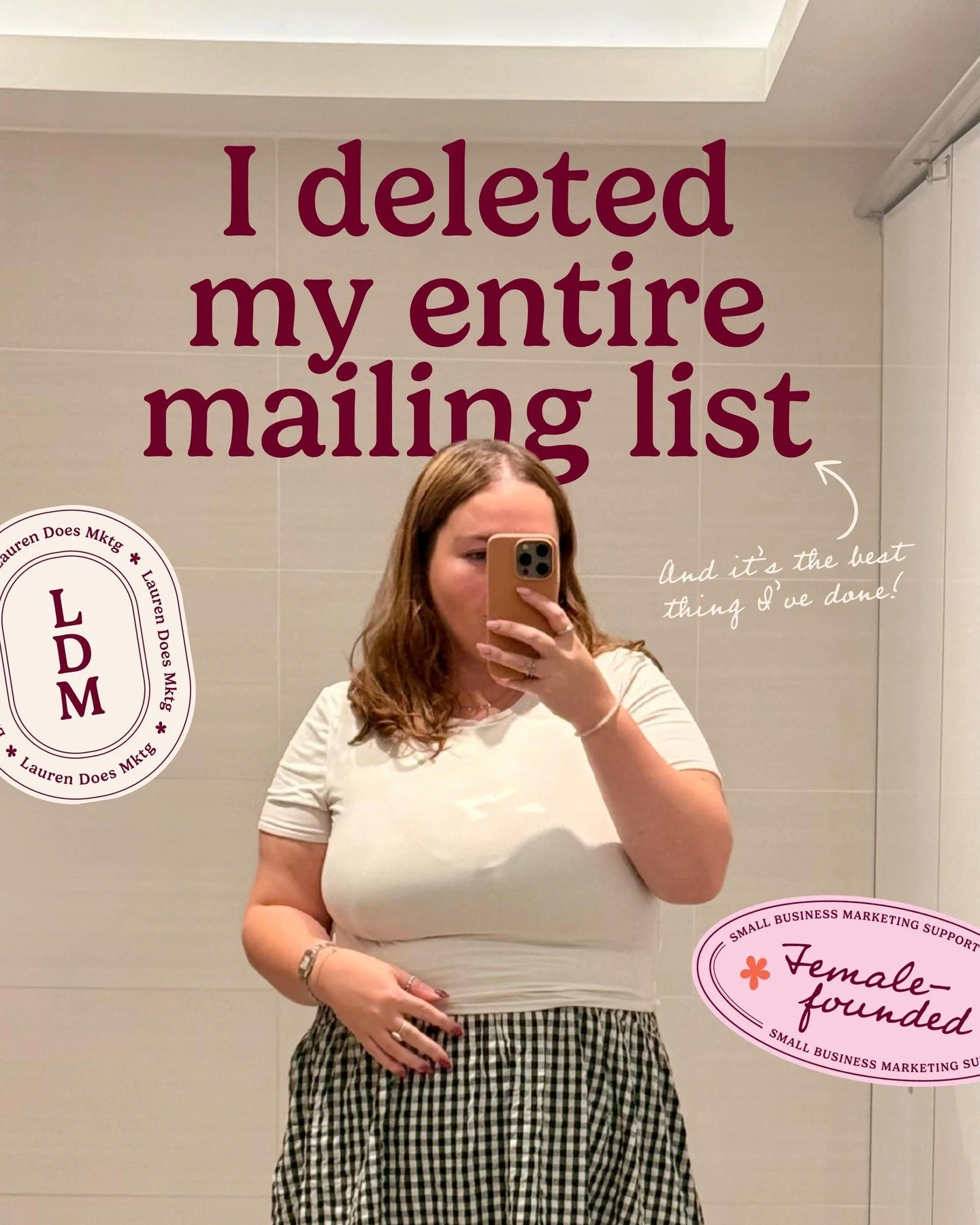 A risk that well &amp; truly paid off 😅

I could so easily have continued to build the list I&rsquo;d spent the last 4 years building, BUT I knew they weren&rsquo;t the right people.

And my metrics were telling me that each time I sent an email &am