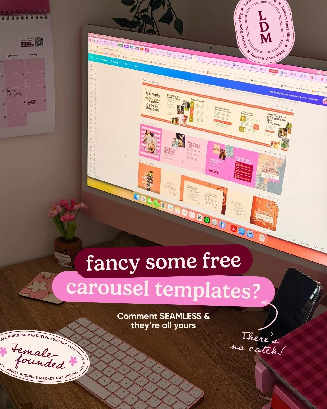 I told you I&rsquo;m on a mission to make content fun again for business owners so here are some freebie templates to get that started 🥳

Comment SEAMLESS for a set of freebie carousel templates!

Make sure you tag me in your creations, I can&rsquo;