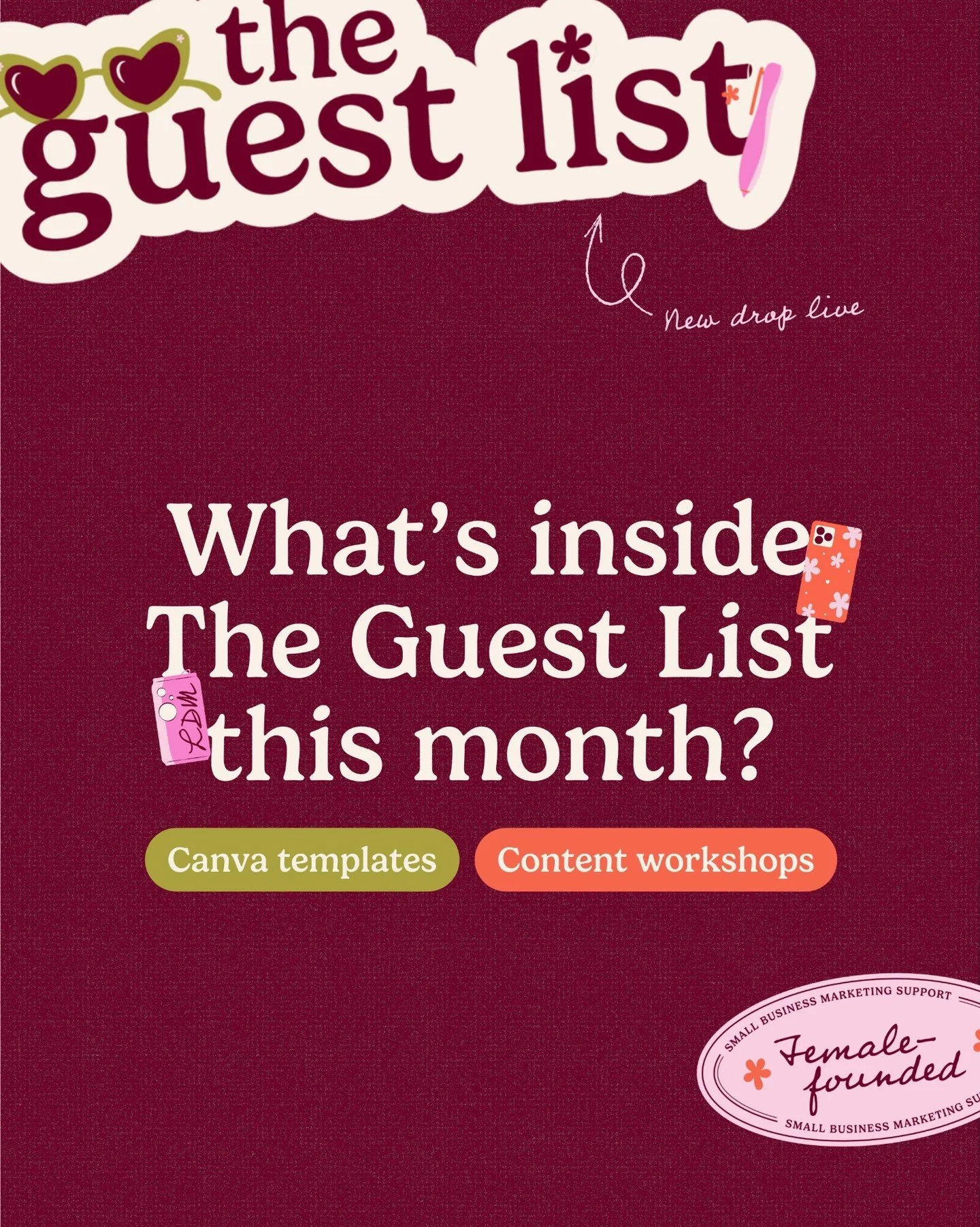It&rsquo;s new Guest List drop dayyy 🥳

Comment GUEST LIST to grab your monthly drop of Canva social templates for just &pound;19 🍒