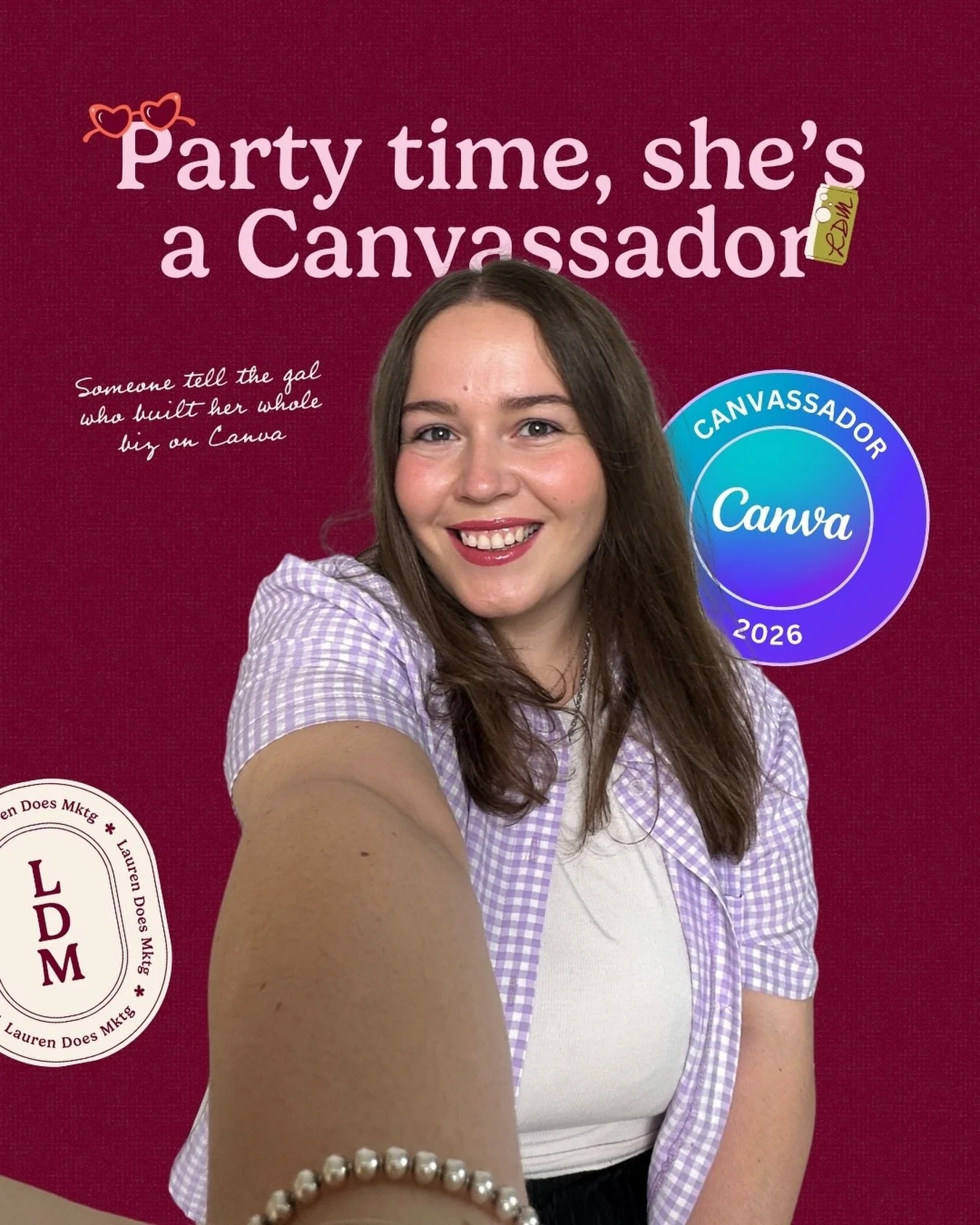 Big day for the girl who discovered Canva back in 2021 &amp; then built her whole business on it 🥹

When I say working with @canva_uk is an absolute DREAM, I&rsquo;m pretty sure no one who knows me would doubt that, Canva is open on my laptop more t