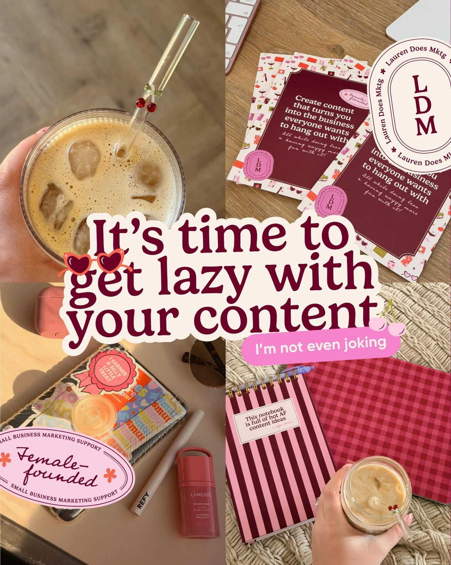 Strategic laziness is allll me + makes the content creation process wayyy easier 💌
