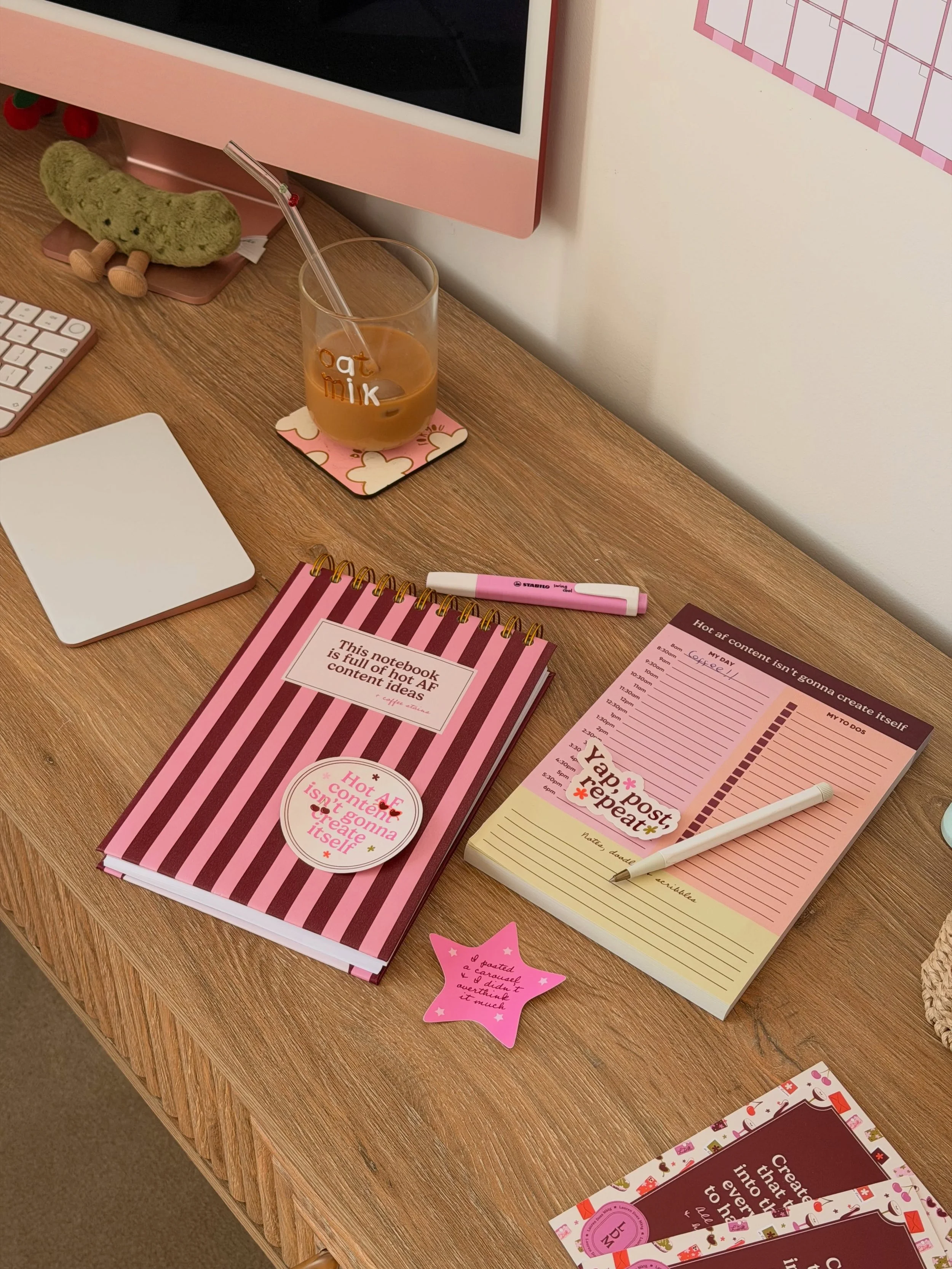 Ahhh my dream @shortstuffco x LDM collection is coming 🪩🍒✨

I&rsquo;ve wanted to do spiral bound notebook for YEARS + this felt like the perfect drop for a gorg gold spiral bound notebook, I love!!

Dropping on 22nd May 🫶🏼 comment GIMME to jump o