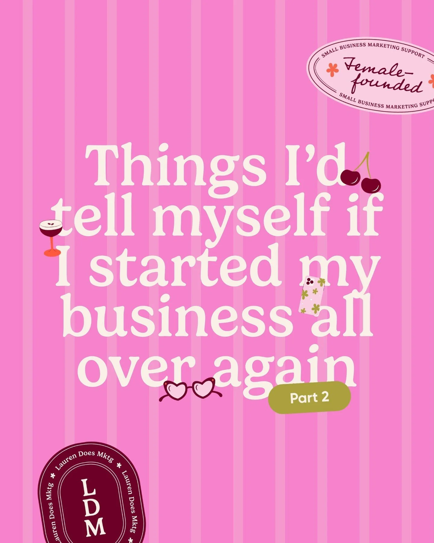 Ohhh number 2 is top of my list, that support system is everythingg when building a business (or two 😏) 💌