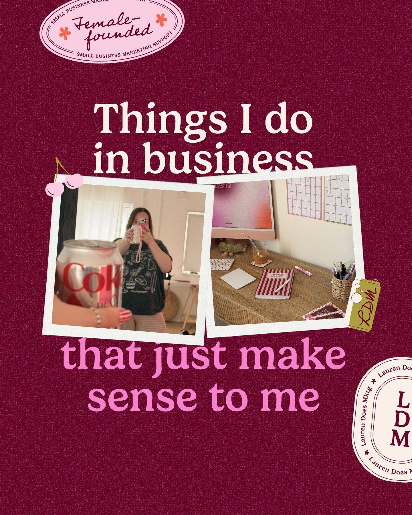 Just a girl running her dream content business exactly the way she wants to (not how everyone says you should!) 🍒🪩🥳