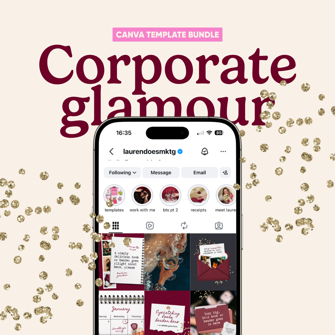 Corporate Glamour | Canva Template Bundle