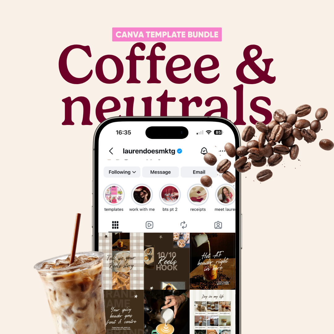 Coffee & Neutrals | Canva Template Bundle
