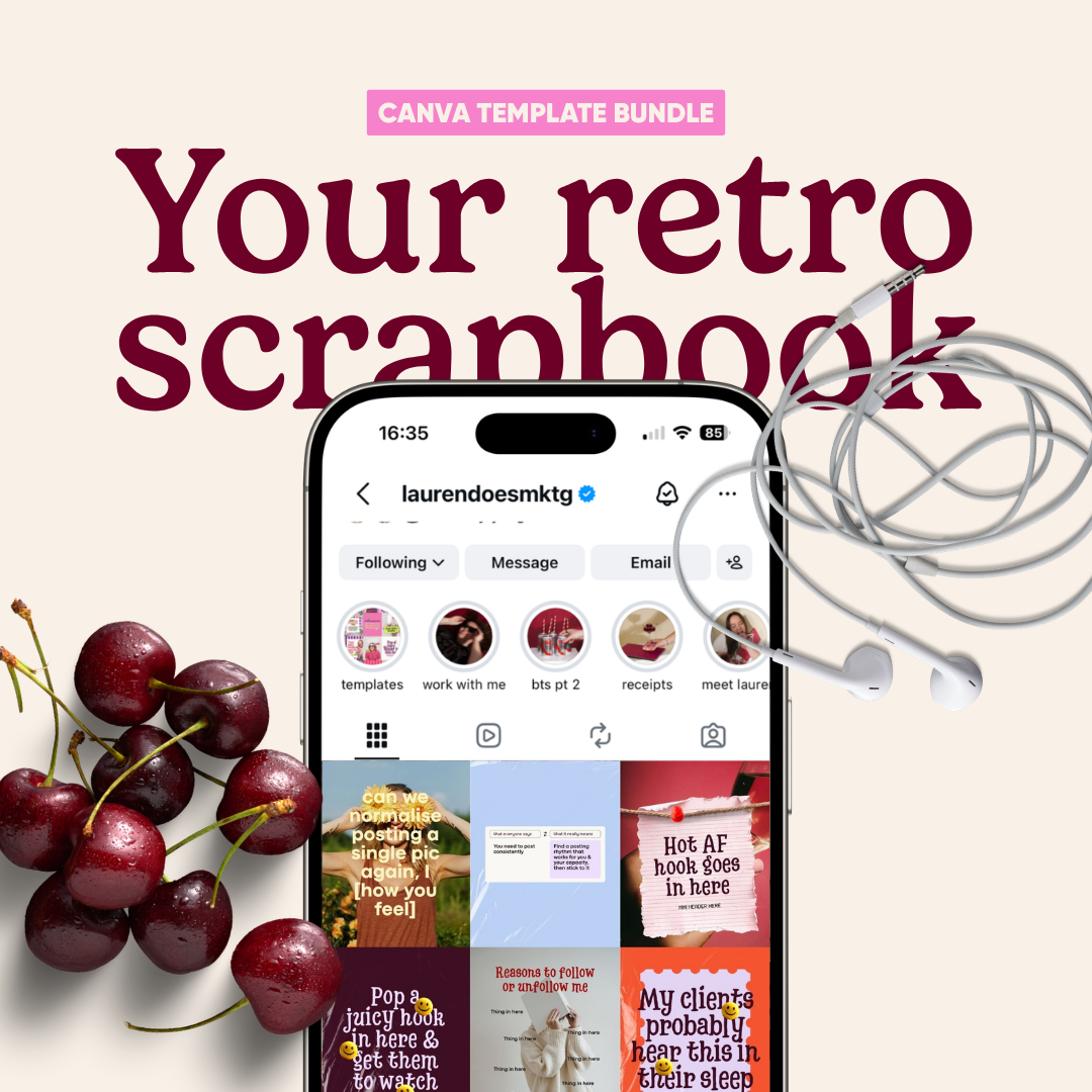 Retro Scrapbook | Canva Template Bundle