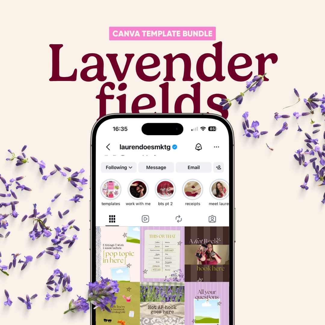 Lavender Fields | Canva Template Bundle