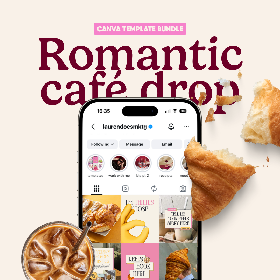 Romantic Café | Canva Template Bundle