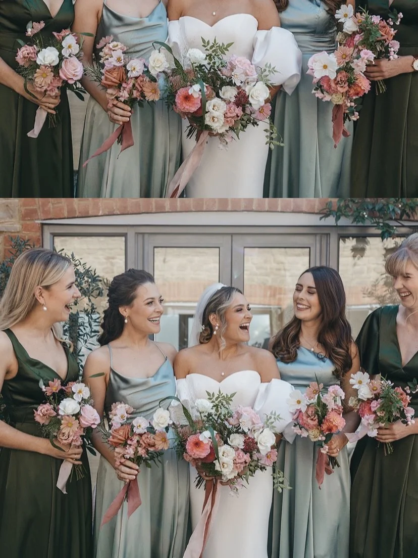 Flowers and your girls 💖✨🌸☀️ those joyful moments the morning of, filled with excitement and surrounded by your gorgeous pals! 

I adored the colour palette - all of the pinks tones, with the addition of creams ✨ The bouquets absolutely popped agai