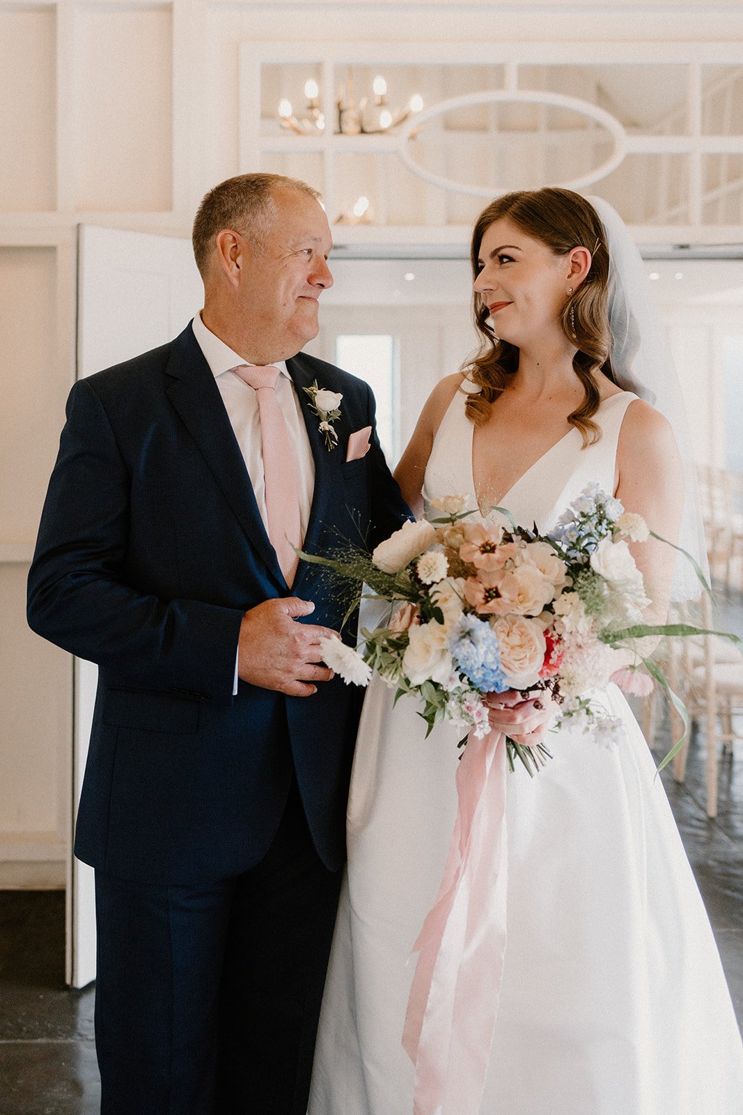 Seasonal summer bridal wedding flowers at Millbridge Court
