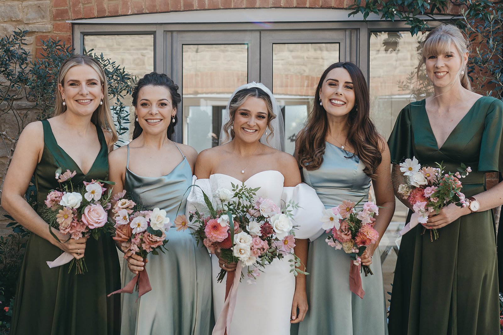 Summer bridal and bridesmaid flowers at Millbridge Court