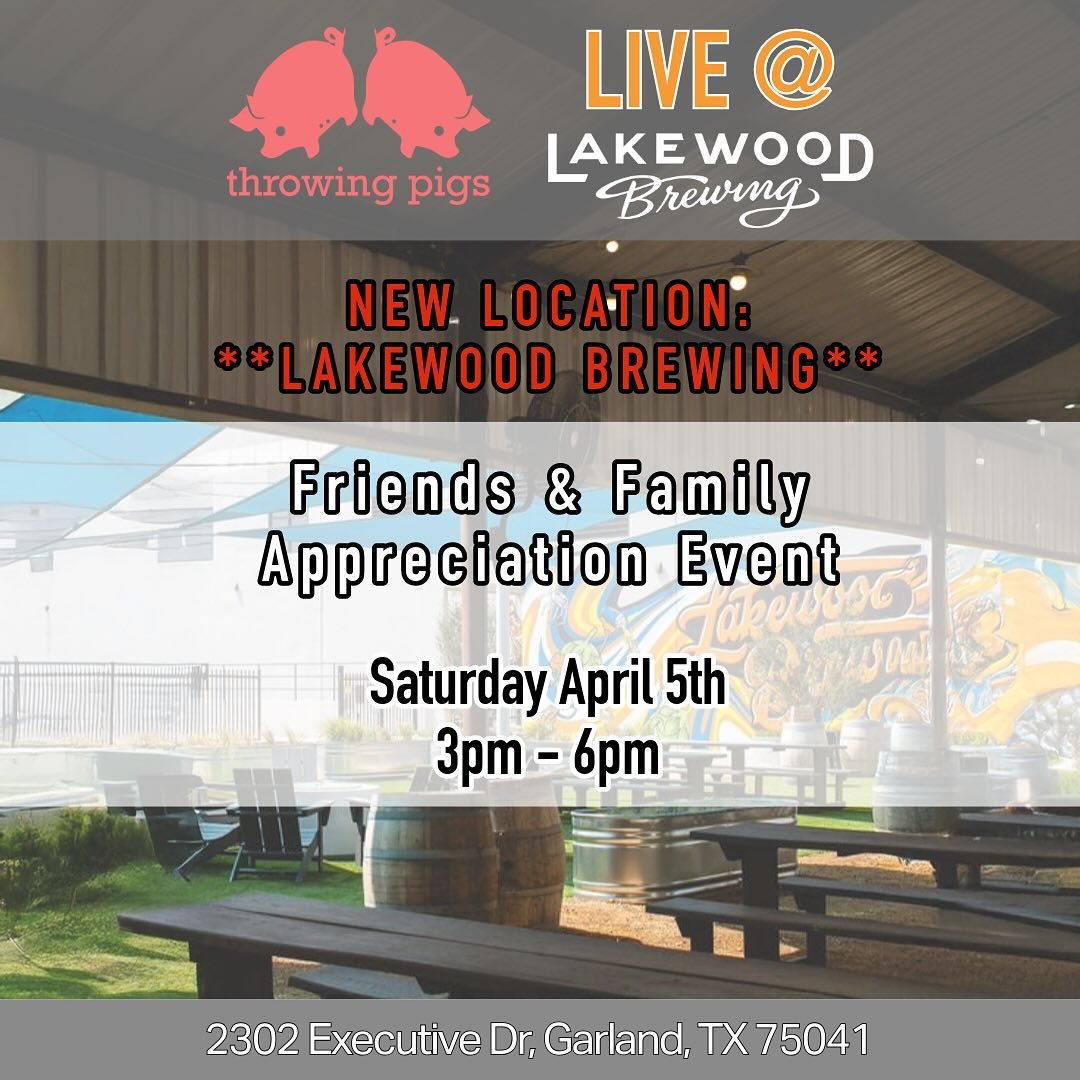 **LOCATION UPDATE** Saturday show still going ahead BUT now at Lakewood Brewing. There’s a huge covered beer garden so come rain or shine we’ll be rocking. And Moss Park will be flooded so what else are you going to do with your time :)