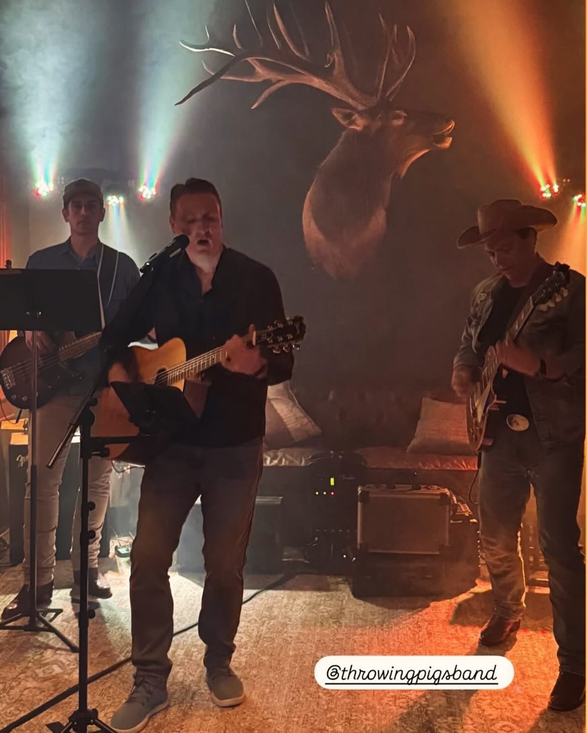 Happy birthday to our pals @thejackson8541 - delighted we got to play for everyone and that hazy look is not from a localized fire - it’s our new fog machine … cause it was either buy that or buy more guitars. PS: that won’t actual