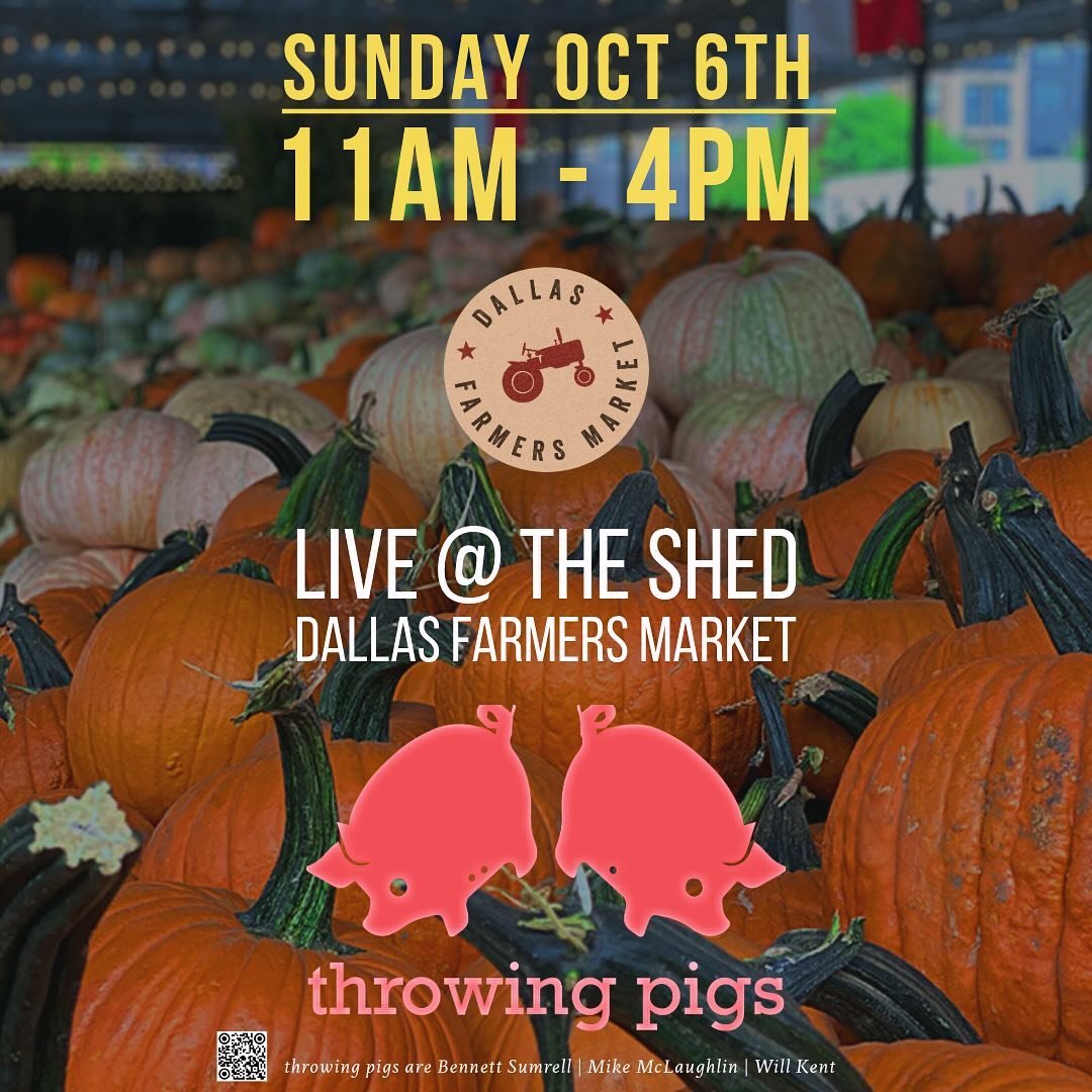Come see us Sunday October 6th @dallasfarmersmarket - pumpkins, DFMs amazing vendor community and fall weather in Dallas; what else are Sundays for?