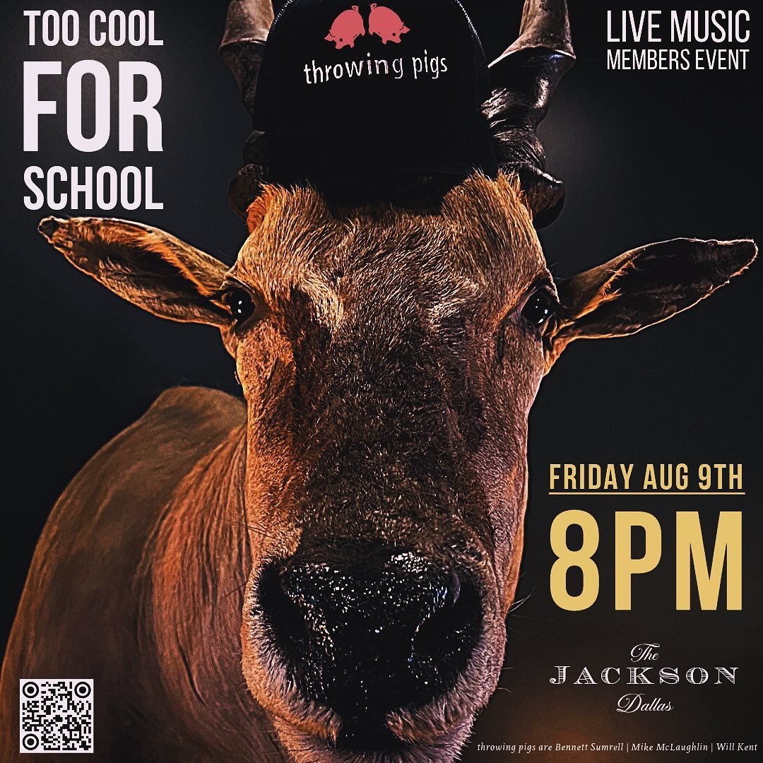 We’re playing this Friday at our favorite place in the whole dang world, The Jackson! Schools about to start back up so what better way to celebrate than listen to us!