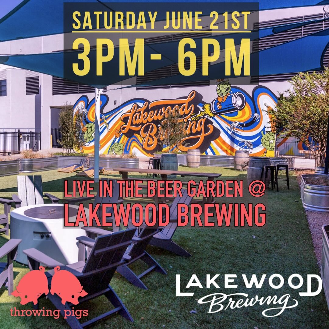 We had such a good time at @lakewoodbrewing we’re doing it again in June. Mark your calendars and sit in the sun with music you’ll know and love. Use that “Remind Me” button so you don’t forget.
📍Lakewood Brewing
📆Sa