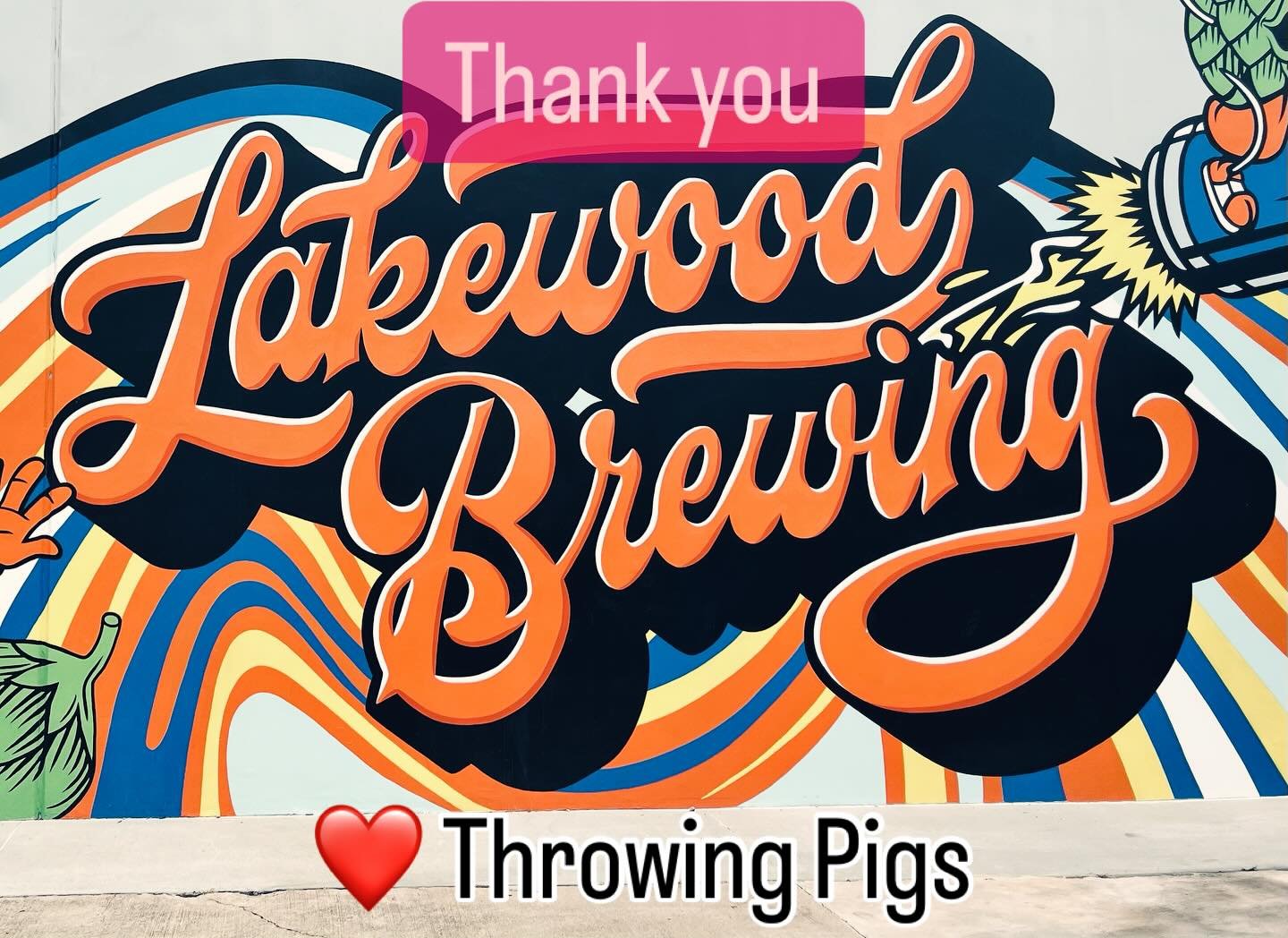 Thanks to all who came out to see us yesterday and thanks to @lakewoodbrewing ❤️ Throwing Pigs