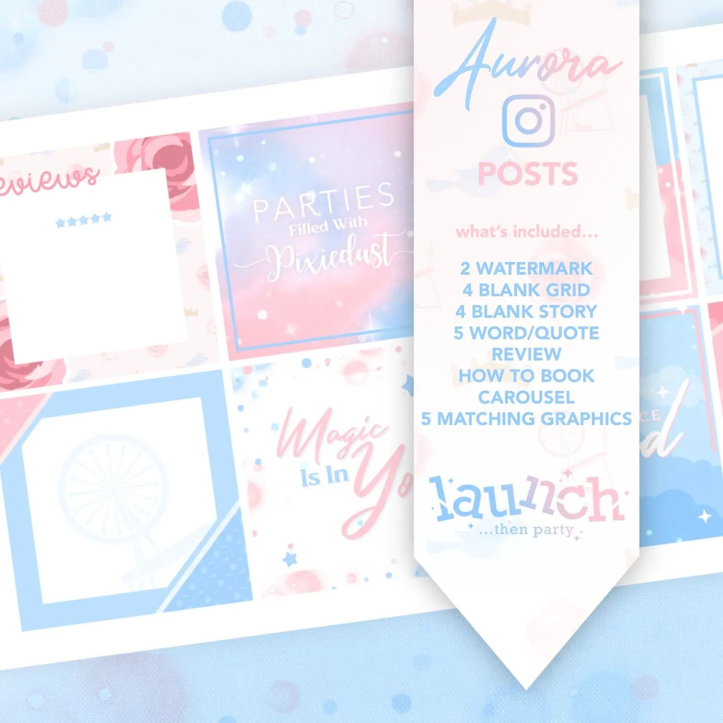 Monday Magic 👇

Introducing our FIRST batch of Social Media templates.

Our Aurora templates match our gorgeous one page website design and are created solely for Princess and Character companies.

We are currently running a 24-hour sale to test our