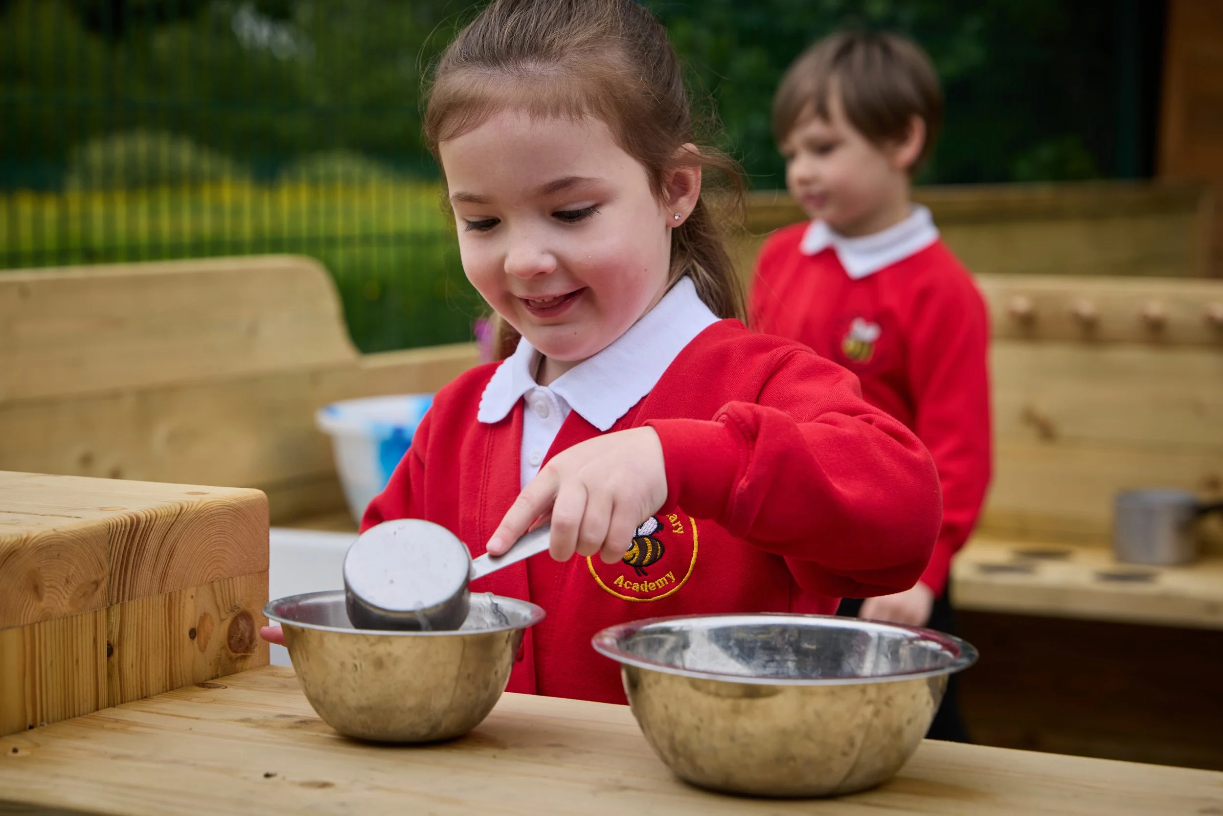 Pupils at sandplay